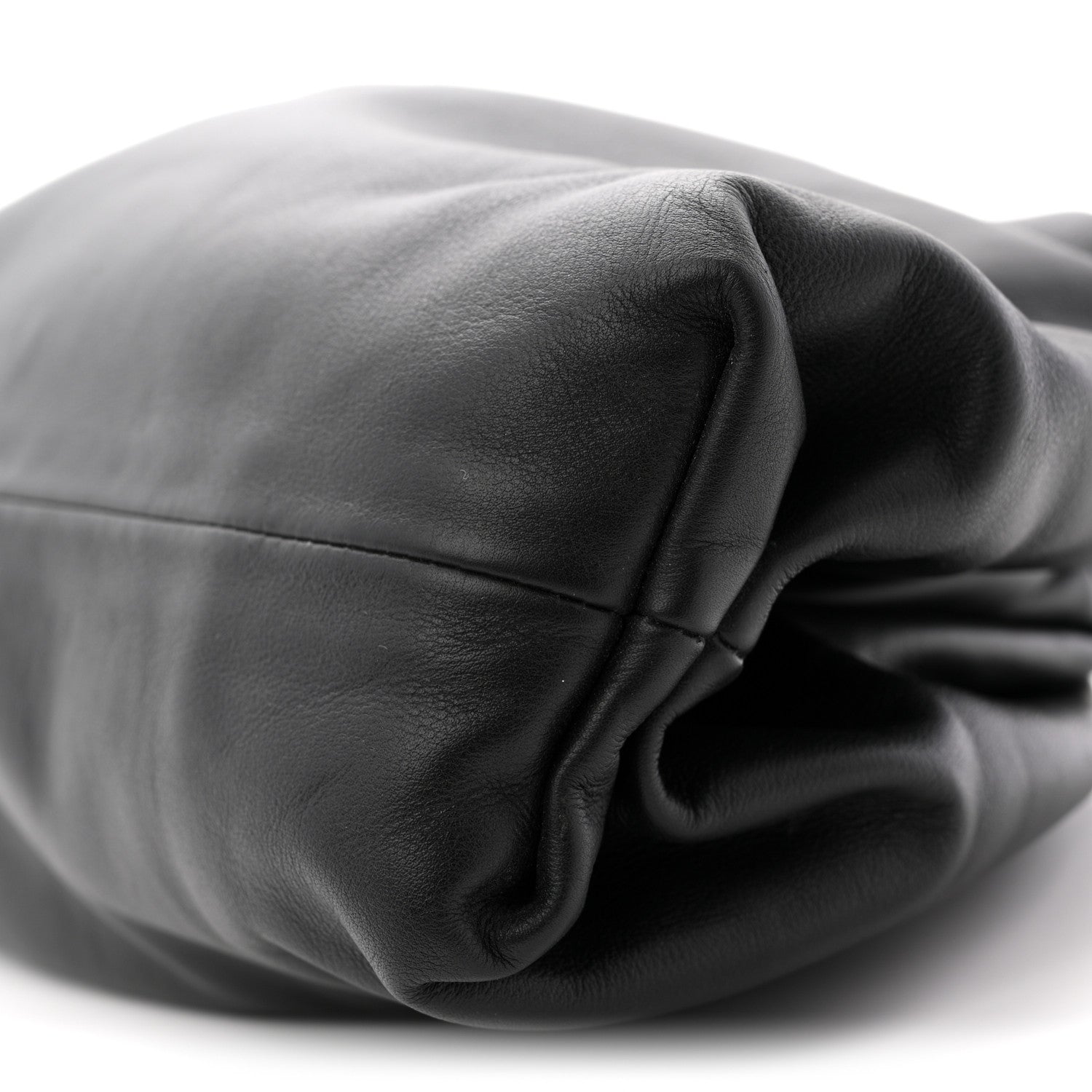 Smooth Butter Calf The Pouch Oversized Clutch Black