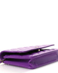 Caviar Quilted Wallet On Chain WOC Purple