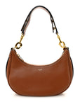 Smooth Calfskin Medium Strap Ava Shoulder Bag Tan