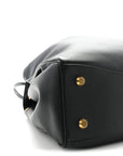 Smooth Calfskin Large Rodeo Top Handle Handbag Black