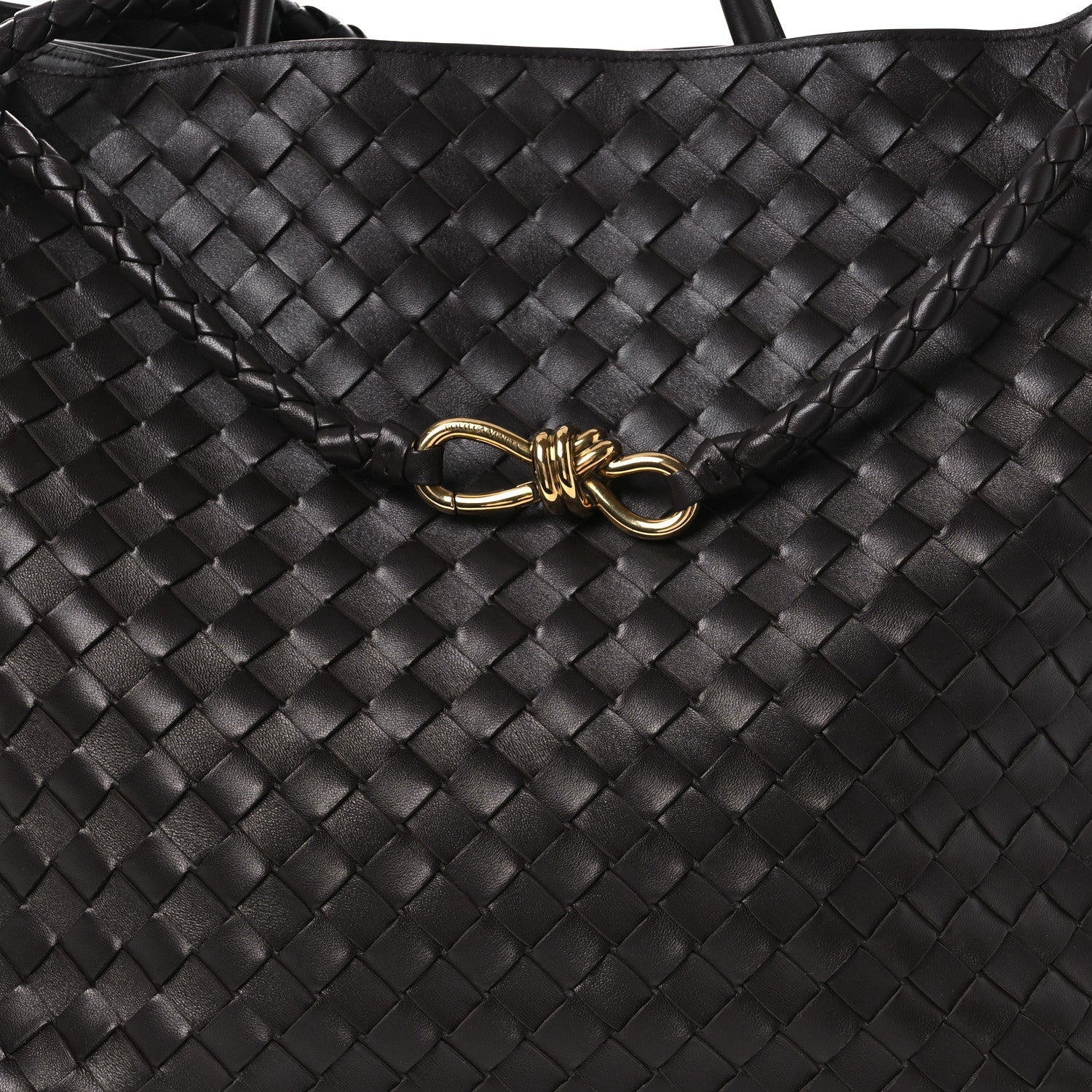 Nappa Intrecciato Large Andiamo Shoulder Bag Fondant