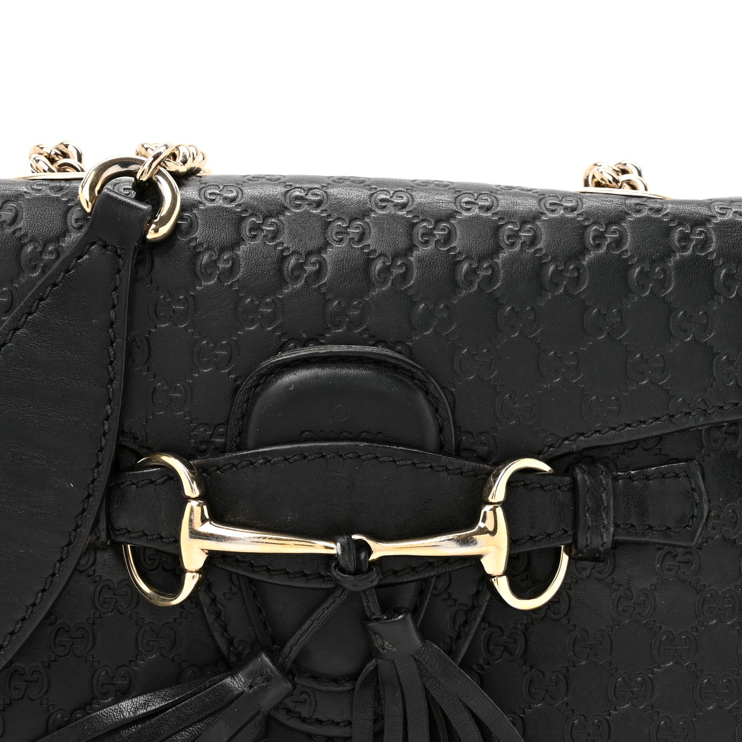 MicroGCCIssima Mini Emily Chain Shoulder Bag Black