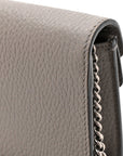 Dollar Calfskin Crystal Super Mini Dionysus Shoulder Bag Dusty Grey Black Diamond