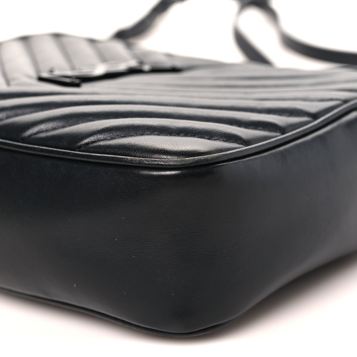 Calfskin Matelasse Monogram Monochrome Lou Camera Bag Black