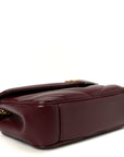 Lambskin Chevron Quilted Small LouLou Rouge Cabernet