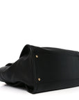Calfskin Medium Deauville Tote Black Multicolor