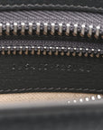 GG Supreme Monogram Textured Dollar Calfskin Web Small Ophidia Shoulder Bag  Grey Black Graphite Grey