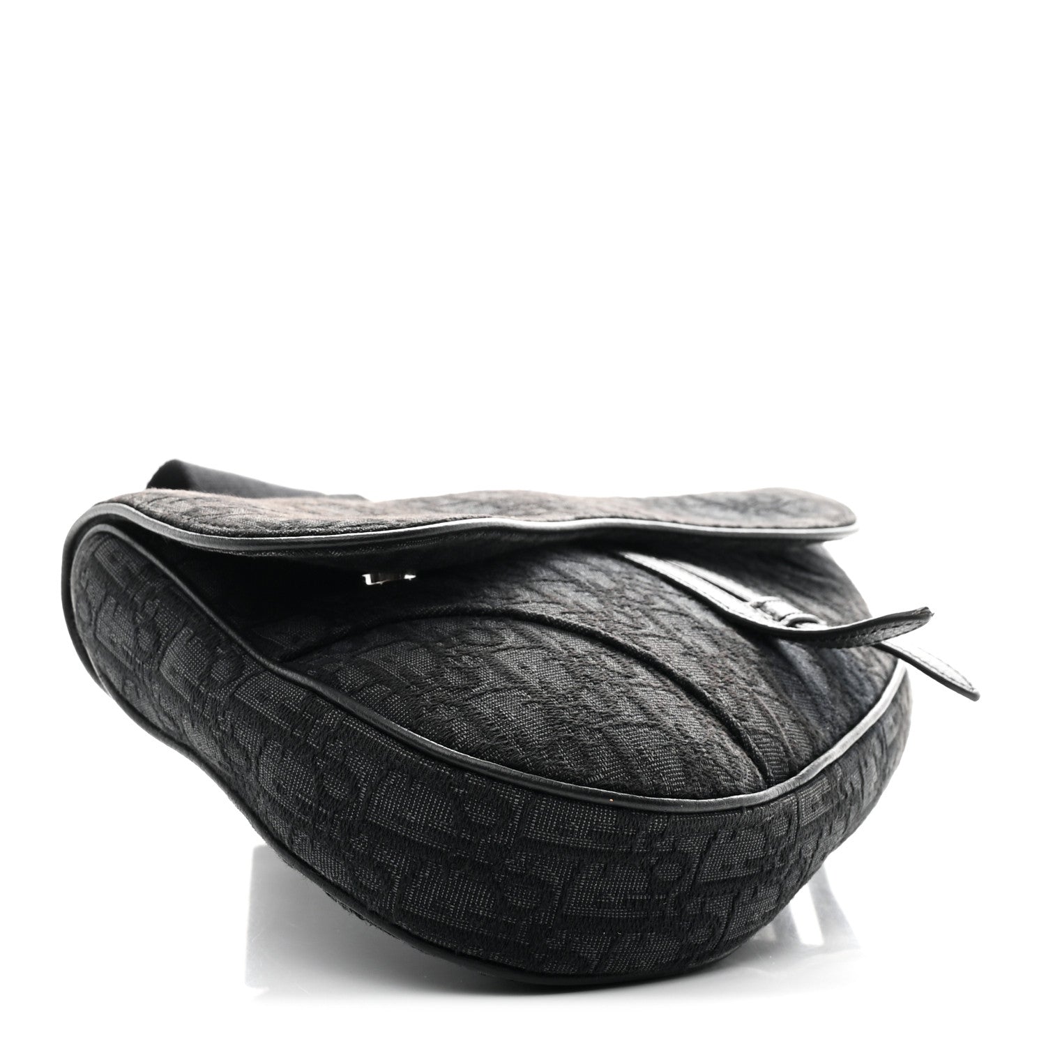 Oblique Mens Saddle Bag Black