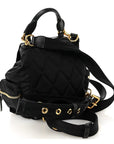 Nylon Small Crossbody Rucksack Backpack Black