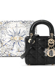 Lambskin Cannage Micro Lady D1OR Black