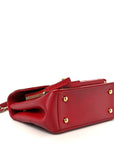 Caviar Quilted Small Business Affinity Flap Red