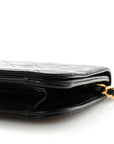 Lambskin Quilted Small Single Flap Bag Black