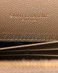 Grain De Poudre Matelasse Chevron Monogram Envelope Chain Wallet Dark Beige