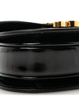 Patent Calfskin Triomphe Mini Besace Clea Black