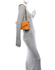 Lambskin Chevron Quilted Small Loulou Bag Sunflower