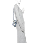 Lambskin Cannage Micro Lady D1OR Cloud Blue