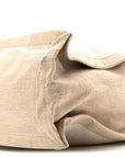 Linen Calfskin Rive Gauche Tote Optic White
