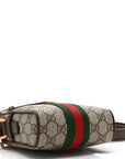 GG Supreme Monogram Web Mini Ophidia Messenger Brown