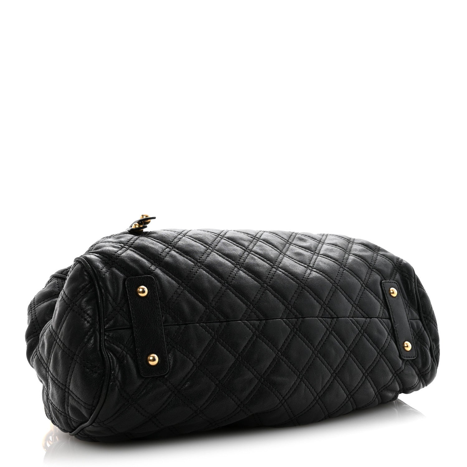 Calfskin Quilted Stam Black