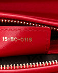 Lambskin Cannage Medium Lady D1OR Red