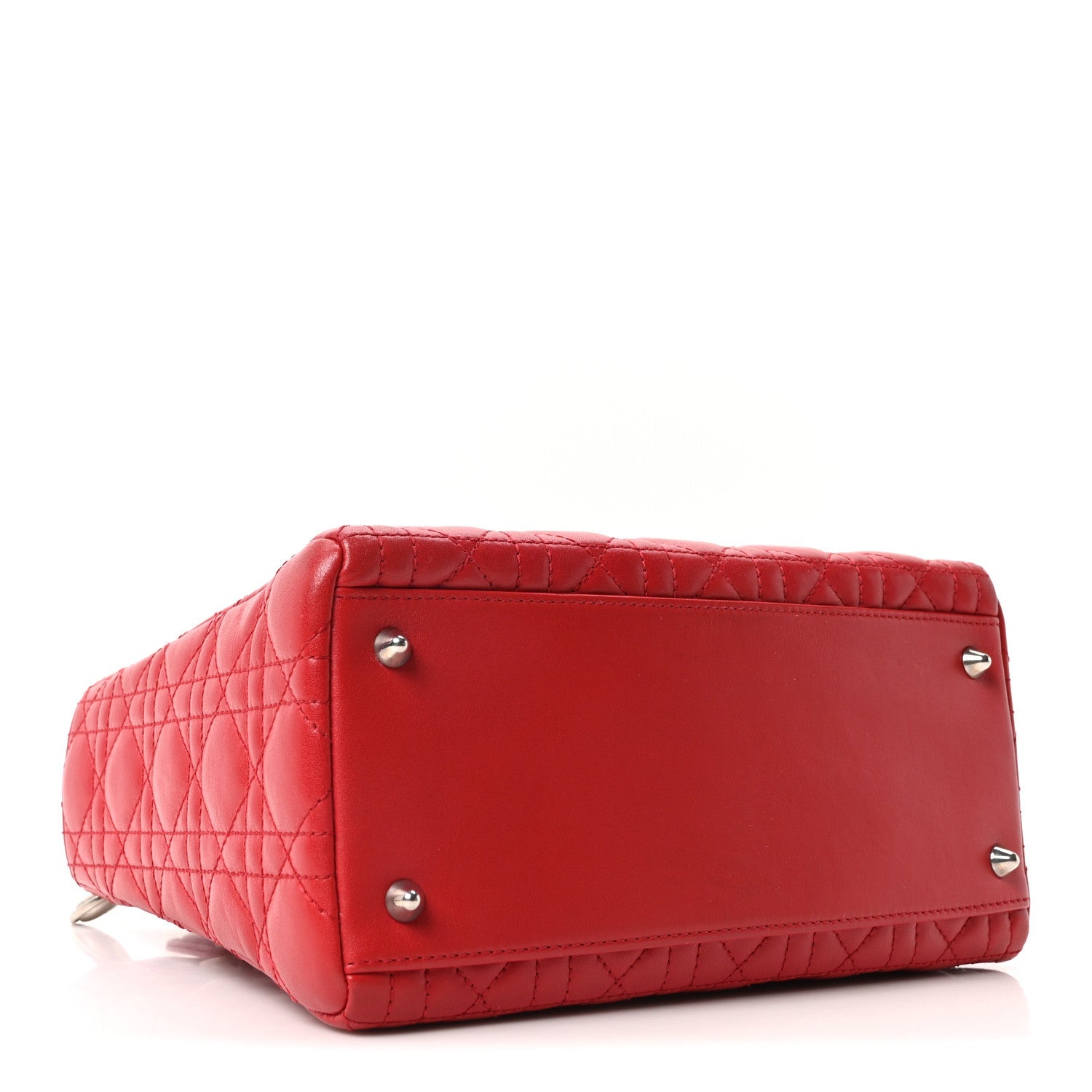 Lambskin Cannage Medium Lady D1OR Red