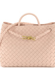 Nappa Intrecciato Medium Andiamo Shoulder Bag Lotus
