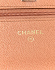 Caviar Quilted CC Turnlock Wallet On Chain WOC Brown