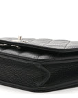 Caviar Quilted CC Turnlock Wallet On Chain WOC Black