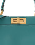 Vitello Morgan Fabric Jacquard Pequin Medium Peekaboo Iconic Satchel Lago Tobacco Black