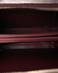 Iridescent Caviar Quilted Medium CC Filigree Vanity Case Burgundy