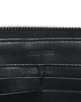 Nappa Metal Studded Zip Around Wallet Black