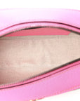 GG Supreme Monogram Textured Dollar Calfskin Web Ophidia Small Crossbody Bag Beige Ebony Fuchsia