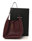 Smooth Calfskin Small Le 5 A 7 Soft Hobo Rouge Legion