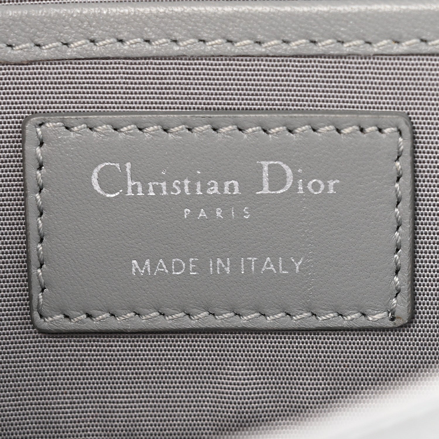 Lambskin Cannage Lady D1OR Convertible Clutch Grey