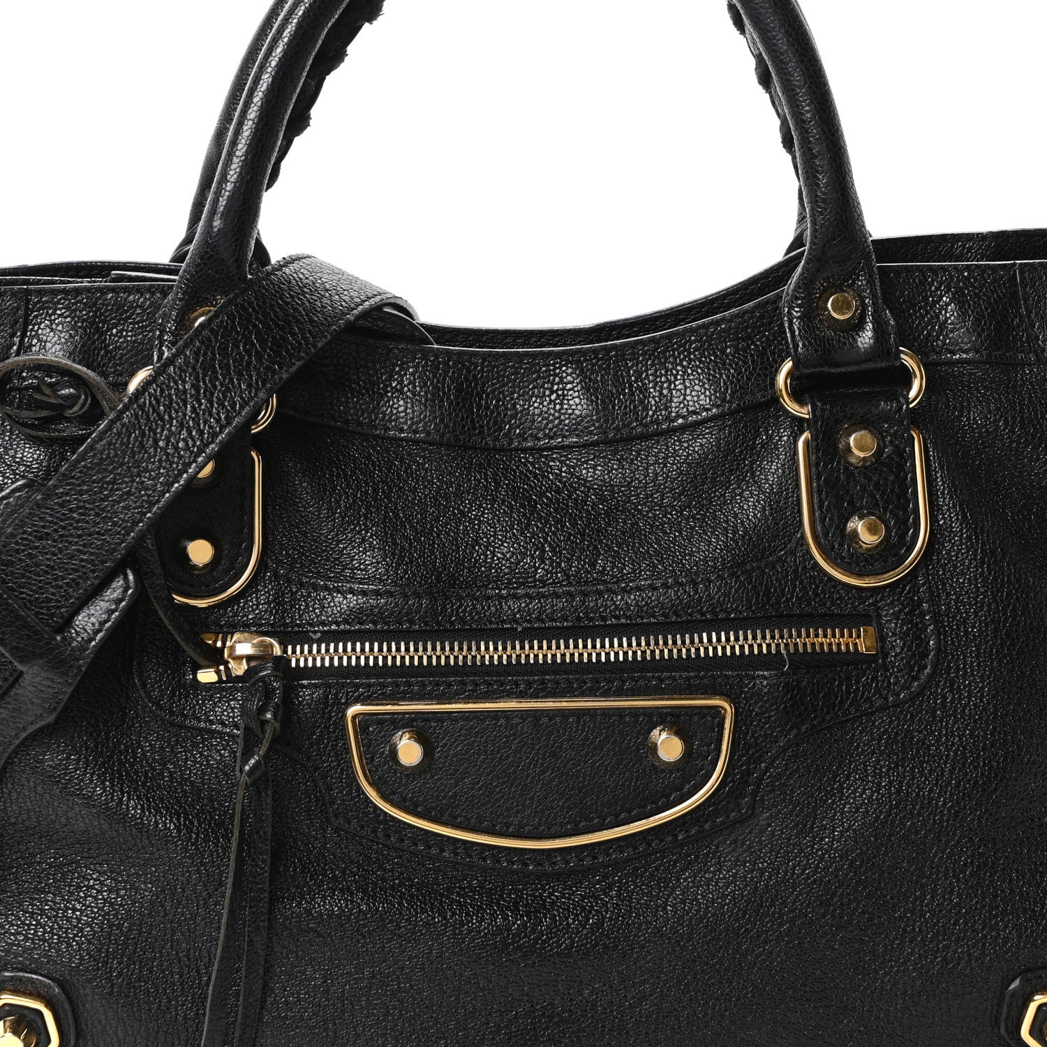 Chevre Gold Metallic Edge Hardware City Black