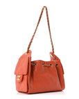 Caviar Quilted Mini CHNL 25 Handbag Dark Orange