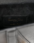 Grained Calfskin Mini Saddle Bag Black