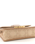 Raffia Calfskin 30 Montaigne Flap Bag Beige