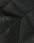 Caviar Quilted Medallion Tote Black