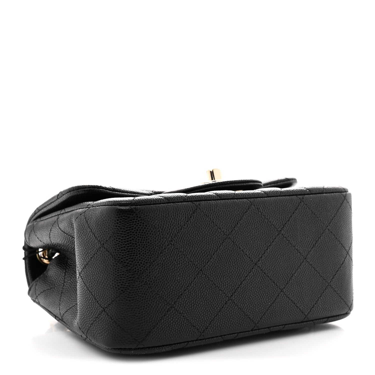 Caviar Quilted Mini Square Flap Black