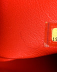 Patent Quilted Jumbo Double Flap Red