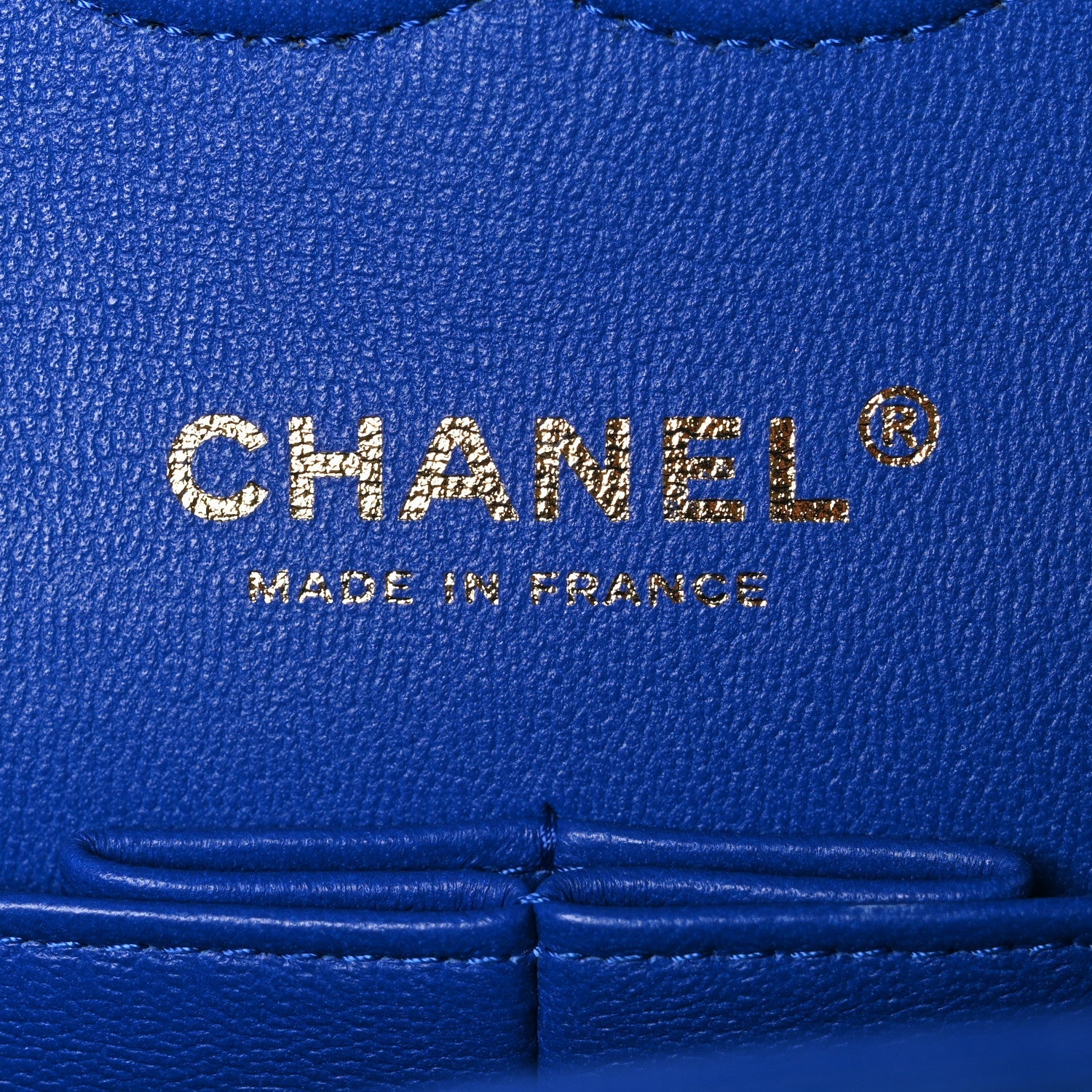 Lambskin Quilted Medium Double Flap Blue