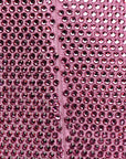 Strass Suede Hourglass Top Handle Bag XS Pink