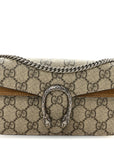 GG Supreme Monogram Super Mini Dionysus Shoulder Bag Taupe