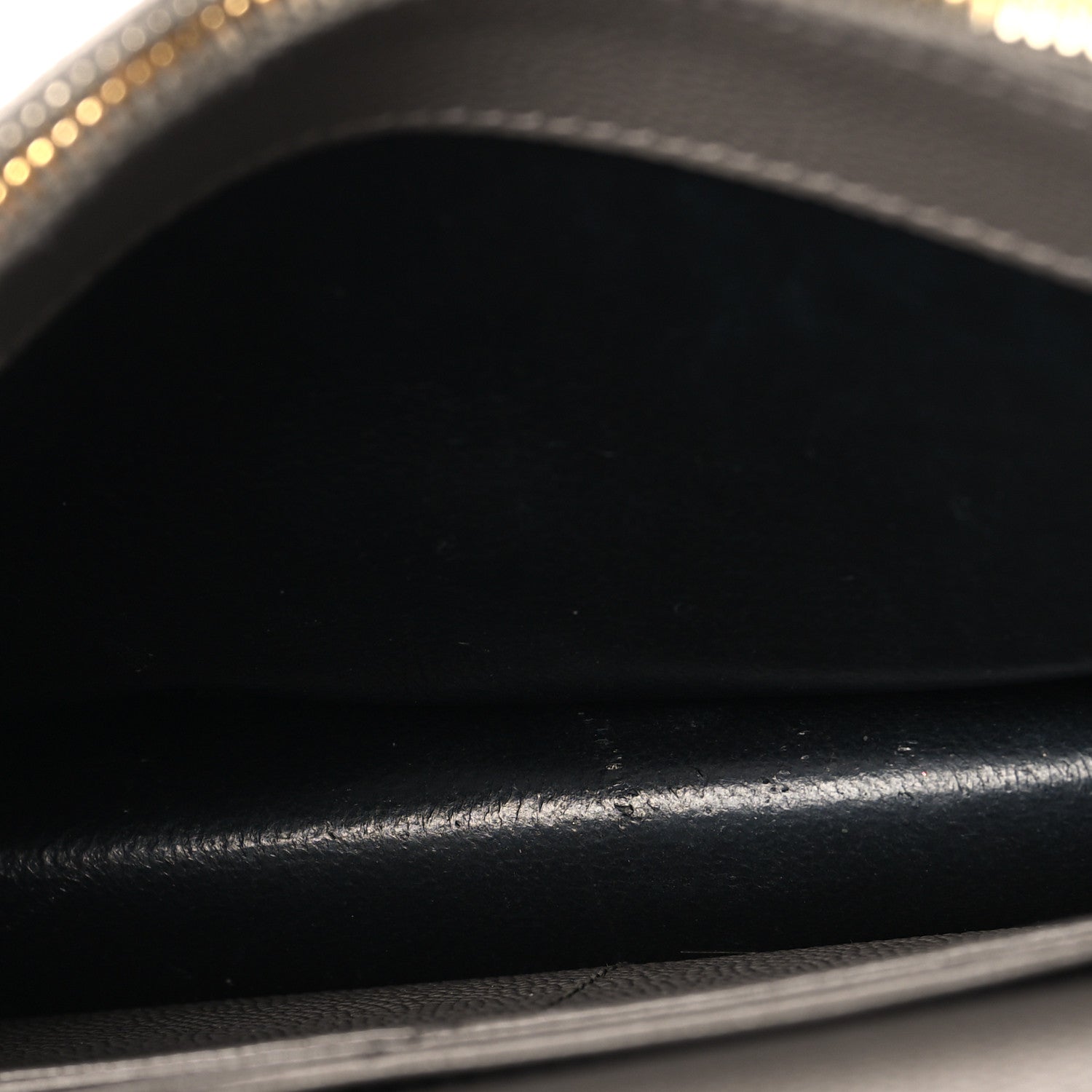Grain De Poudre Matelasse Chevron Monogram Envelope Chain Wallet Fog