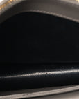 Grain De Poudre Matelasse Chevron Monogram Envelope Chain Wallet Fog