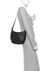 Supple Calfskin Cuir Triomphe Small Heloise Shoulder Bag Black