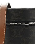 Triomphe Canvas Vertical Cylinder Bag Tan