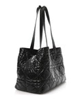 Crinkled Calfskin Macrocannage Large Toujours Black