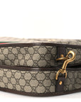 GG Supreme Monogram Textured Dollar Calfskin Web Ophidia Savoy Garment Bag Beige Ebony New Acero